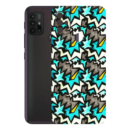 Motorola Phone Skins (All Models) - Funky Zig Zag - 3D Embossed Finish (L-223) Motorola Moto G30