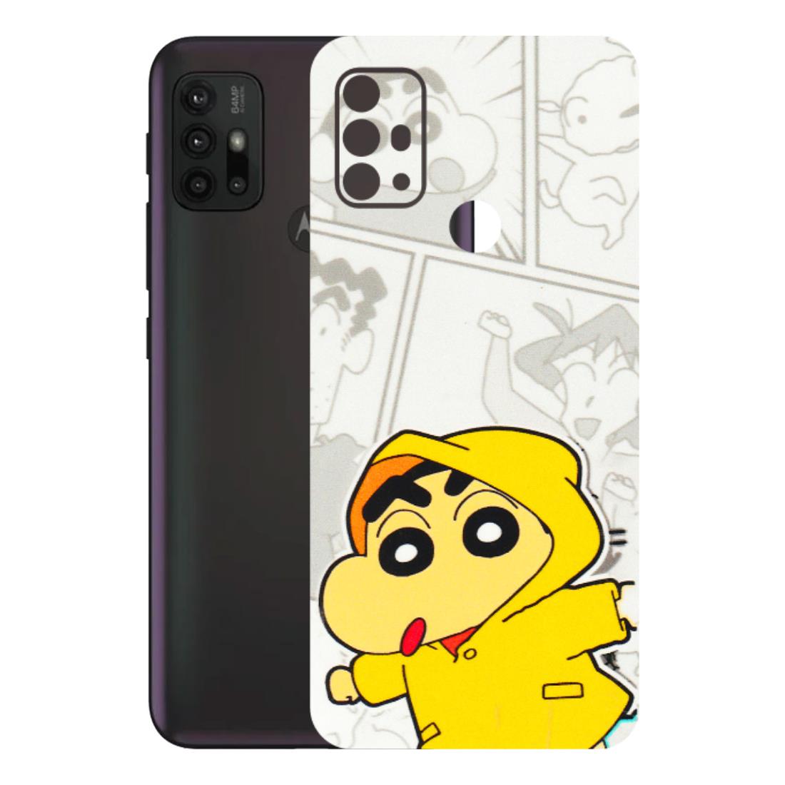 Motorola Phone Skins (All Models) - Yellow Shinchan Comic - 3D Embossed Finish (L-246) Motorola Moto G30