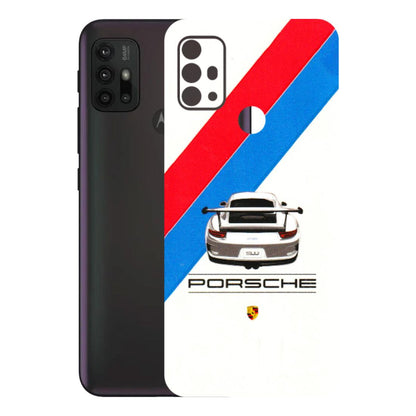 Motorola Phone Skins (All Models) - Porche Car Sober Logo - 3D Embossed Finish (L-248) Motorola Moto G30