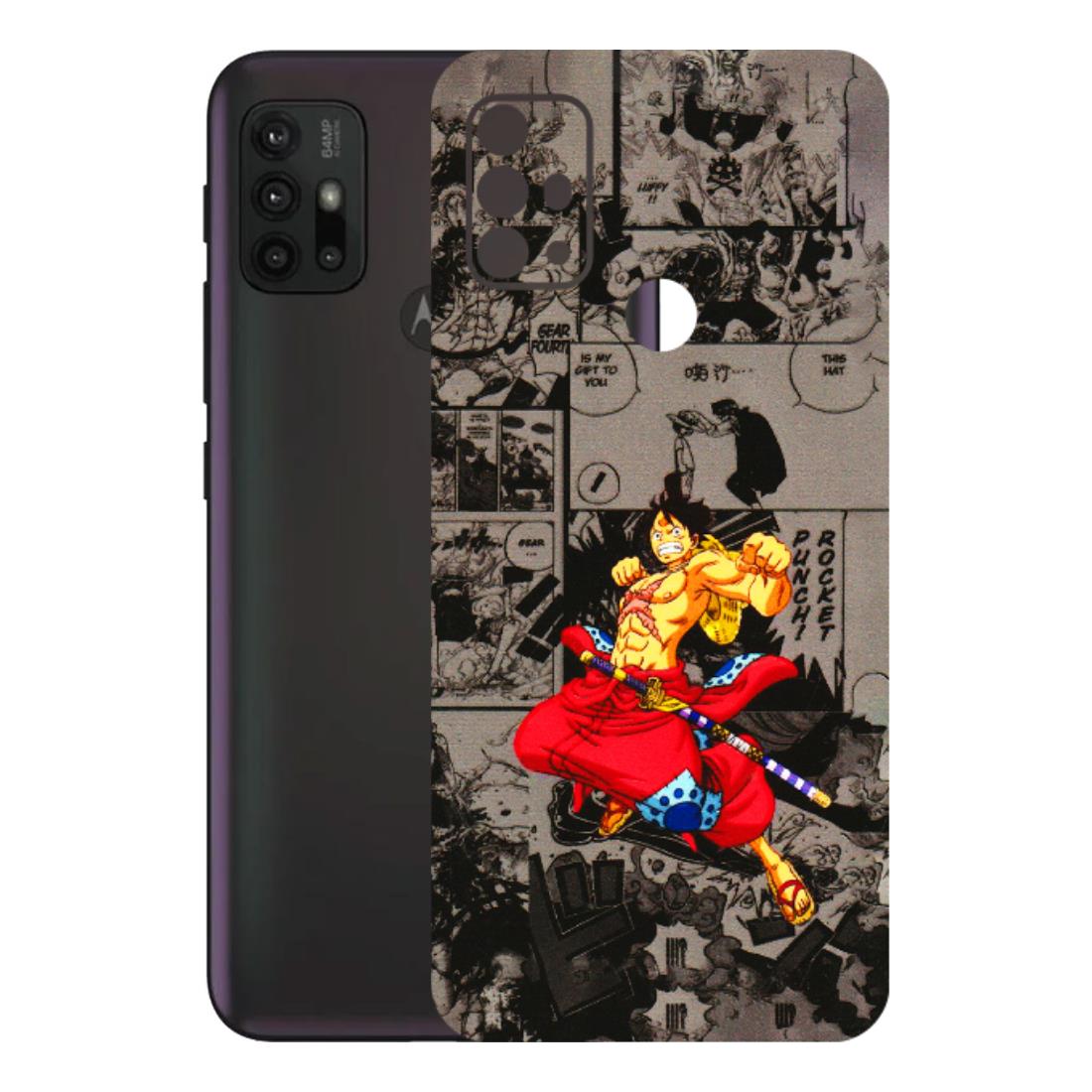 Motorola Phone Skins (All Models) - One Piece Rocket Punch Manga - 3D Embossed Finish (L-25) Motorola Moto G30