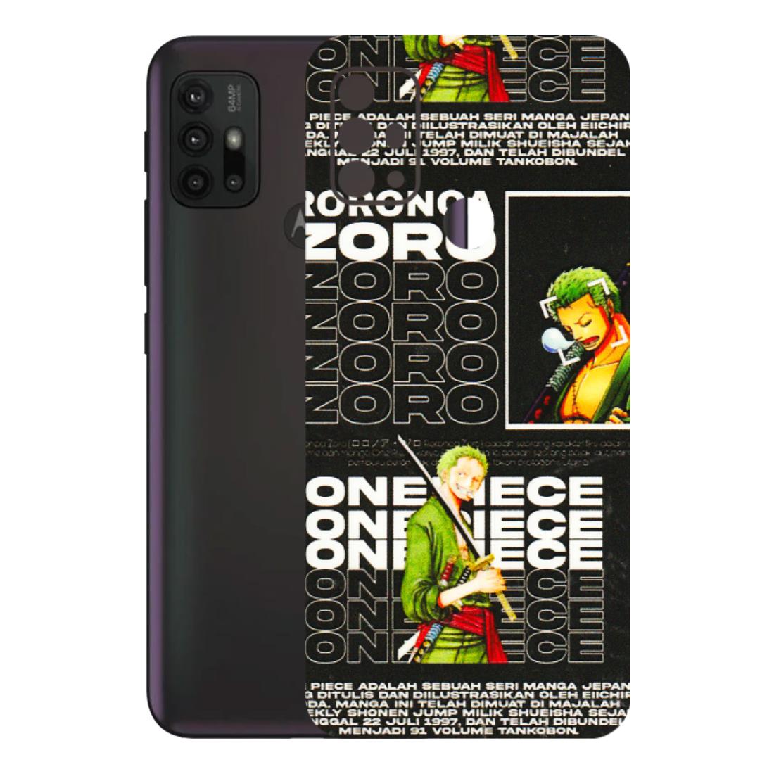 Motorola Phone Skins (All Models) - One Piece Zoro - 3D Embossed Finish (L-250) Motorola Moto G30