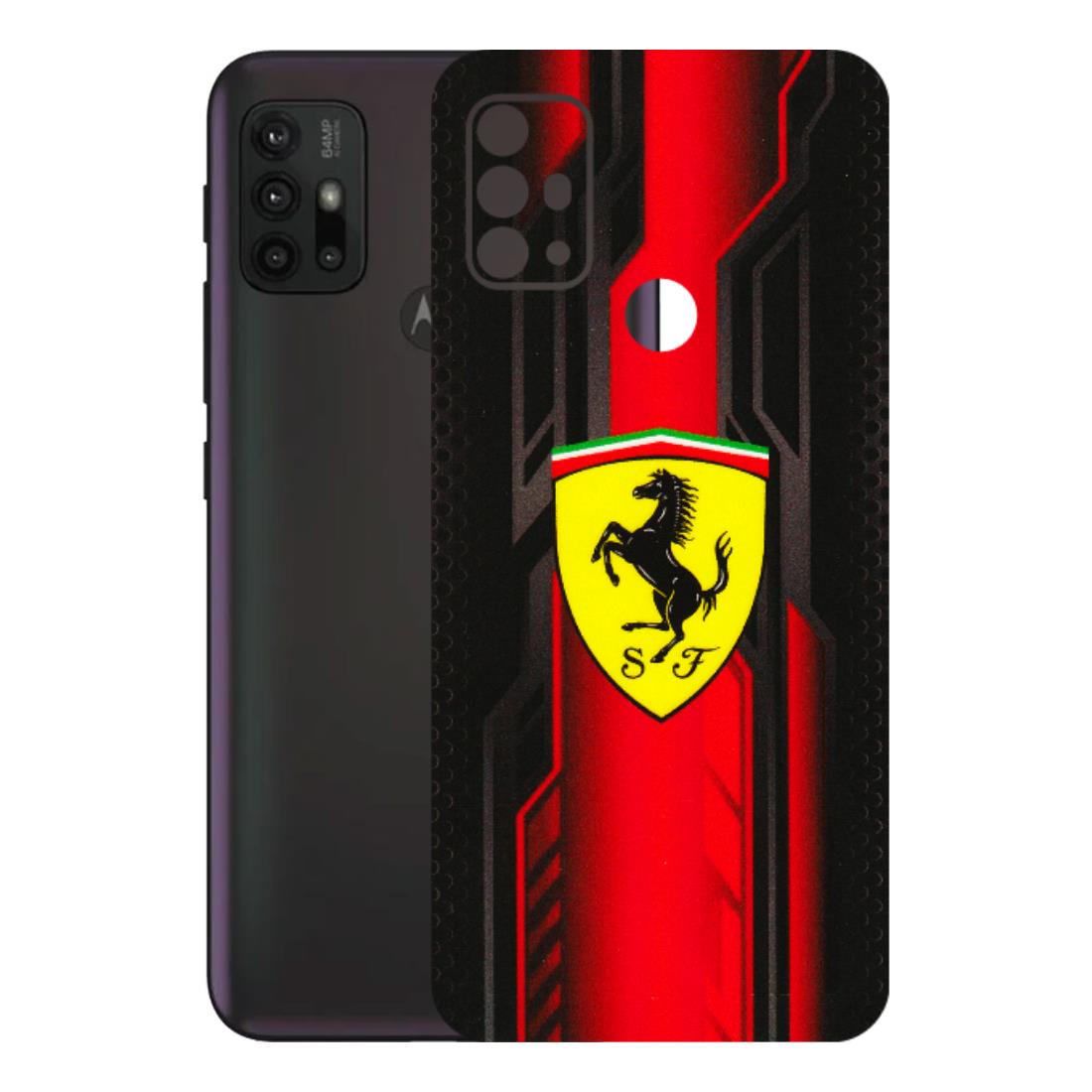 Motorola Phone Skins (All Models) - Black Ferrari Logo - 3D Embossed Finish (L-253) Motorola Moto G30