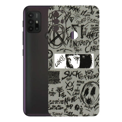 Motorola Phone Skins (All Models) - Never Have Love Anime - 3D Embossed Finish (L-260) Motorola Moto G30