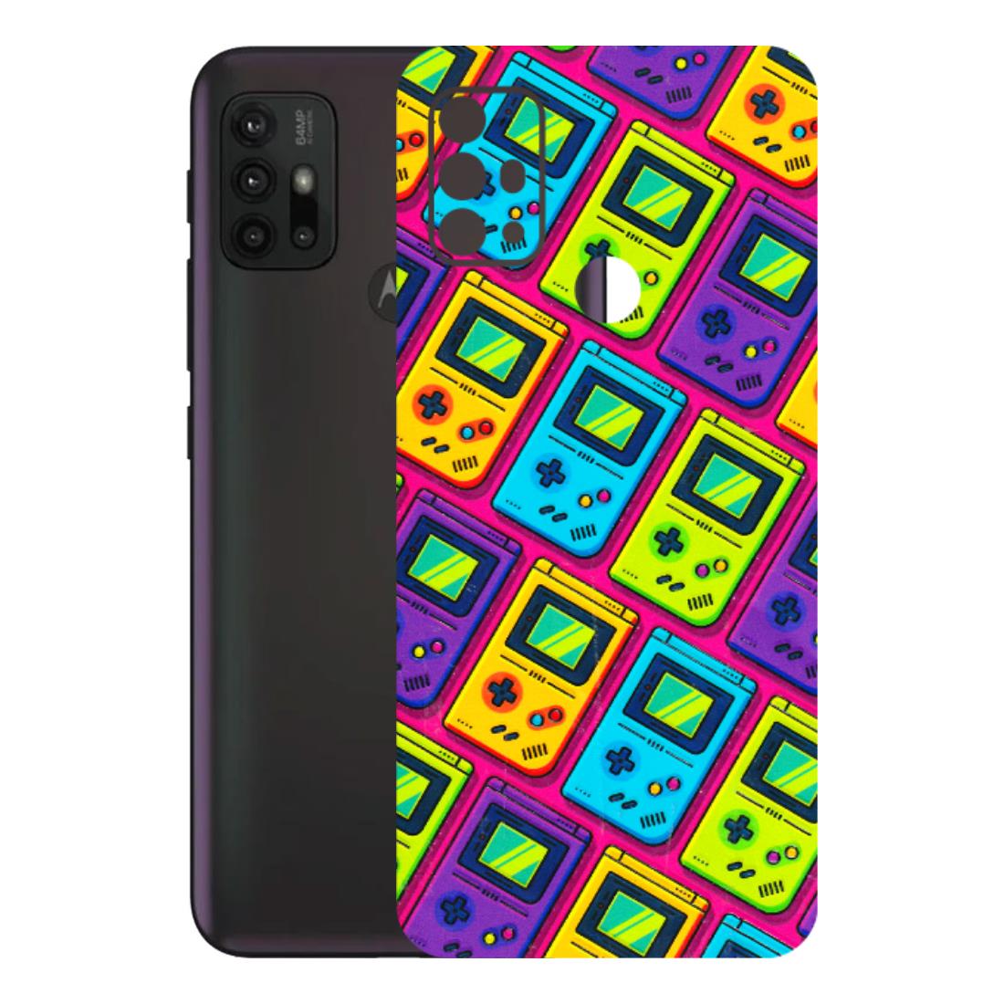 Motorola Phone Skins (All Models) - Gameboy Colourful - 3D Embossed Finish (L-266) Motorola Moto G30