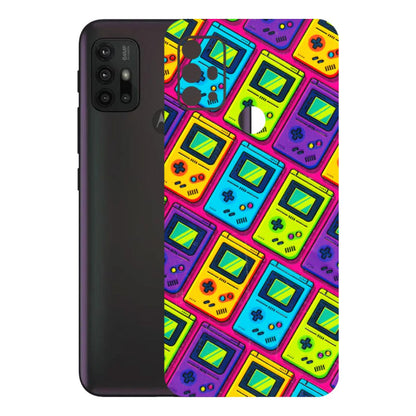 Motorola Phone Skins (All Models) - Gameboy Colourful - 3D Embossed Finish (L-266) Motorola Moto G30