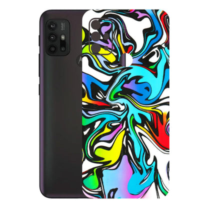 Motorola Phone Skins (All Models) - Abstract Colour Paints - 3D Embossed Finish (L-271) Motorola Moto G30