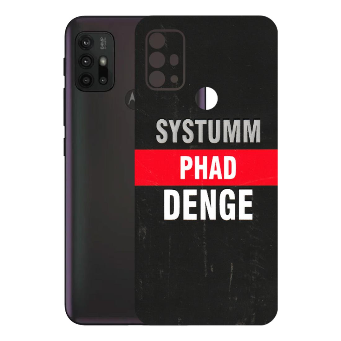 Motorola Phone Skins (All Models) - Systumm Phad Denge - 3D Embossed Finish (L-278) Motorola Moto G30