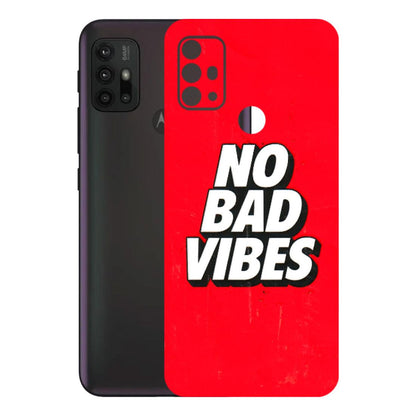 Motorola Phone Skins (All Models) - No Bad Vibes - 3D Embossed Finish (L-280) Motorola Moto G30