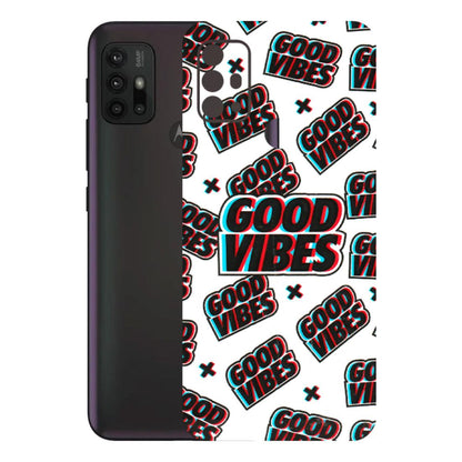 Motorola Phone Skins (All Models) - Good Vibes - 3D Embossed Finish (L-282) Motorola Moto G30
