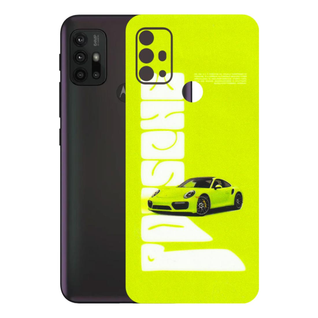 Motorola Phone Skins (All Models) - Lime Green Porche - 3D Embossed Finish (L-30) Motorola Moto G30