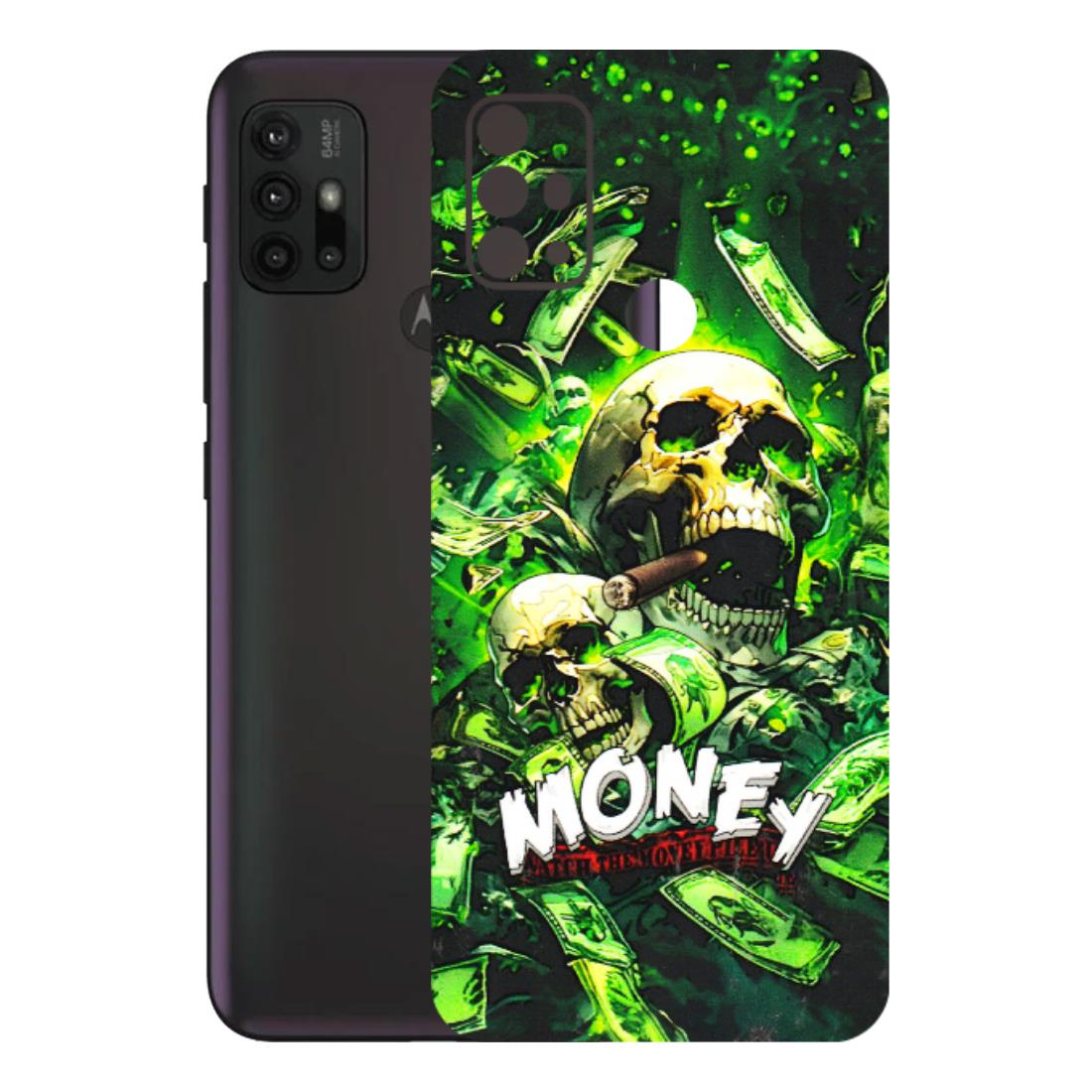 Motorola Phone Skins (All Models) - Skull Money - 3D Embossed Finish (L-303) Motorola Moto G30