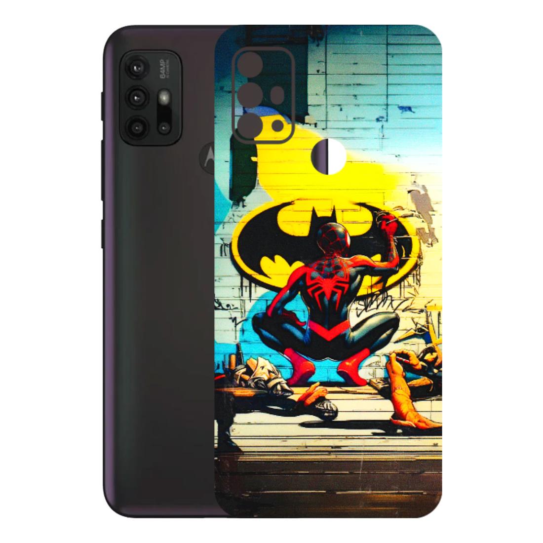 Motorola Phone Skins (All Models) - New Spiderman Bat Logo - 3D Embossed Finish (L-309) Motorola Moto G30