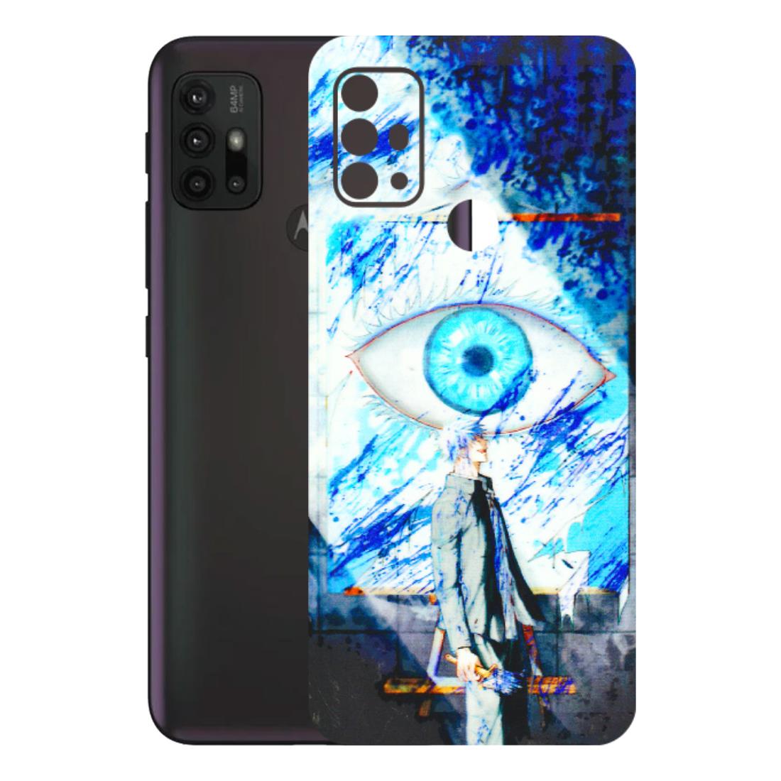 Motorola Phone Skins (All Models) - Anime Sea Blue Eye - 3D Embossed Finish (L-318) Motorola Moto G30