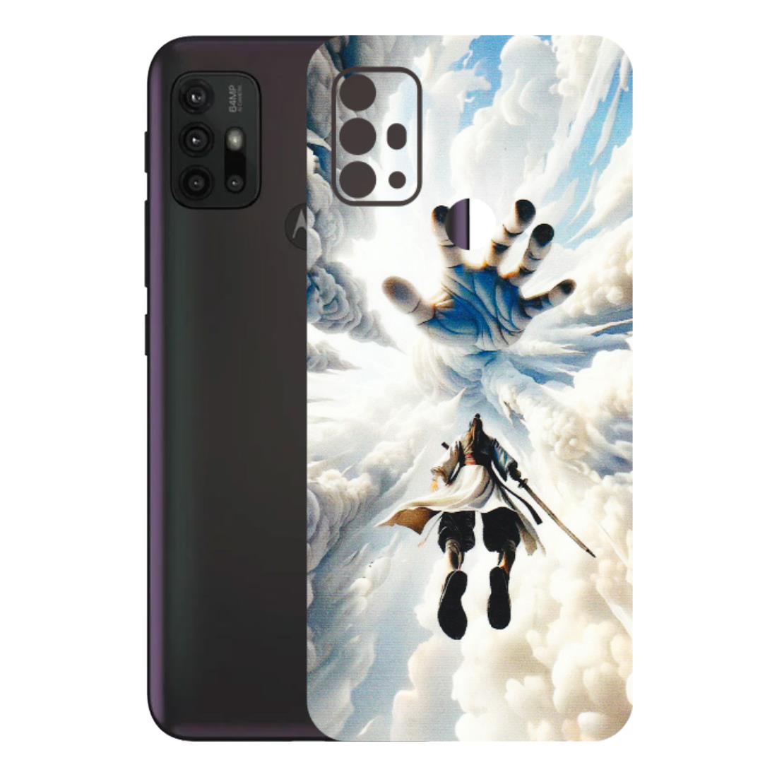 Motorola Phone Skins (All Models) - Big Hand With Monkey King - 3D Embossed Finish (L-323) Motorola Moto G30