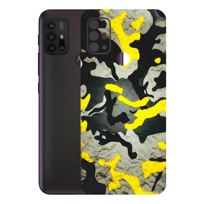 Motorola Phone Skins (All Models) - Yellow Camouflage - 3D Embossed Finish (L-61) Motorola Moto G30