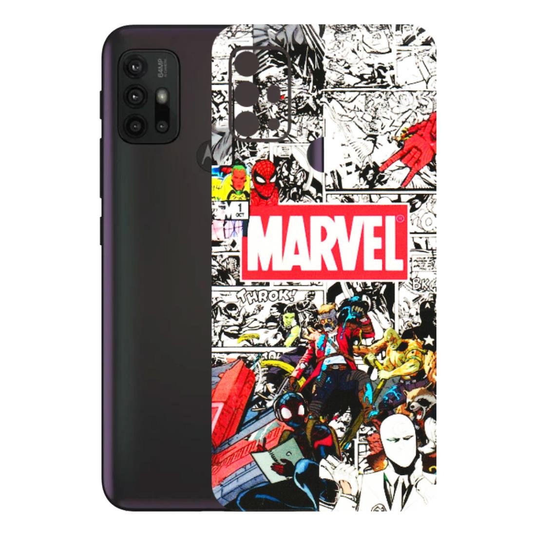 Motorola Phone Skins (All Models) - Marvel Colorful Comic - 3D Embossed Finish (L-64) Motorola Moto G30