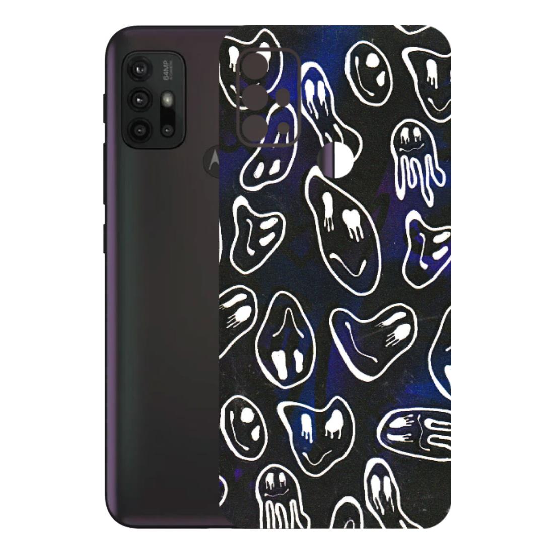 Motorola Phone Skins (All Models) - Distorted Smileys - 3D Embossed Finish (L-92) Motorola Moto G30
