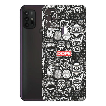 Motorola Phone Skins (All Models) - Dope Stay Classy Black Doodles - Matte Finish (M-126) Motorola Moto G30