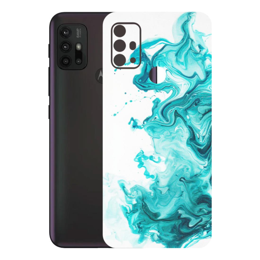 Motorola Phone Skins (All Models) - Sky Blue Abstract Colour - Matte Finish (M-146) Motorola Moto G30