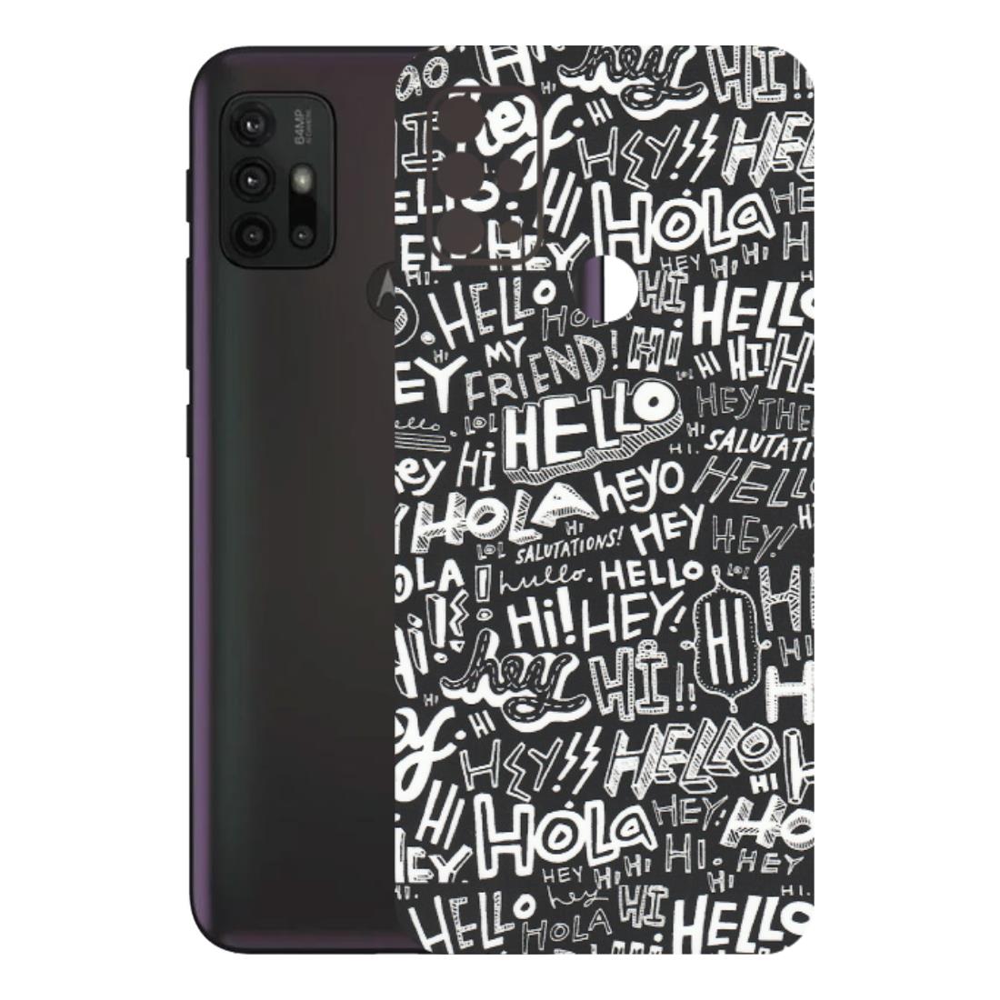 Motorola Phone Skins (All Models) - Hi Hello Doodles - Matte Finish (M-25) Motorola Moto G30
