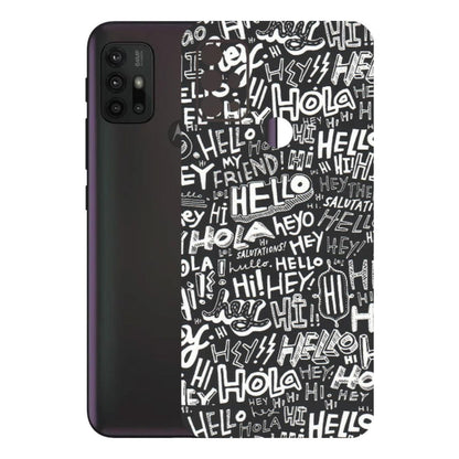 Motorola Phone Skins (All Models) - Hi Hello Doodles - Matte Finish (M-25) Motorola Moto G30