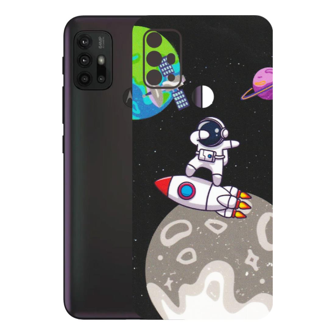Motorola Phone Skins (All Models) - Astronaut Vibing Toon Running - Matte Finish (M-39) Motorola Moto G30