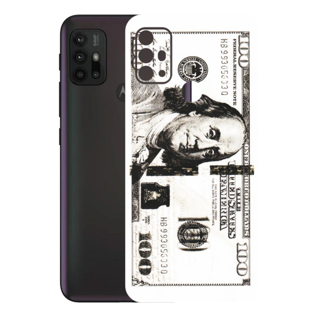Motorola Phone Skins (All Models) - 100 Dollar Currency - Transparent Finish (T-01) Motorola Moto G30