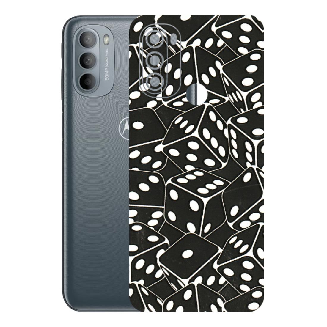 Motorola Phone Skins (All Models) - Big Black Dices - 3D Embossed Finish (L-106) Motorola Moto G31