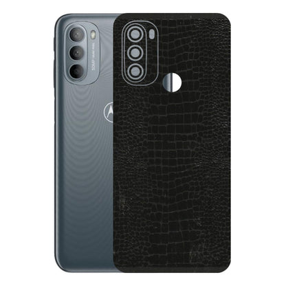 Motorola Phone Skins (All Models) - Snake Leather Black - 3D Embossed Finish (L-107) Motorola Moto G31