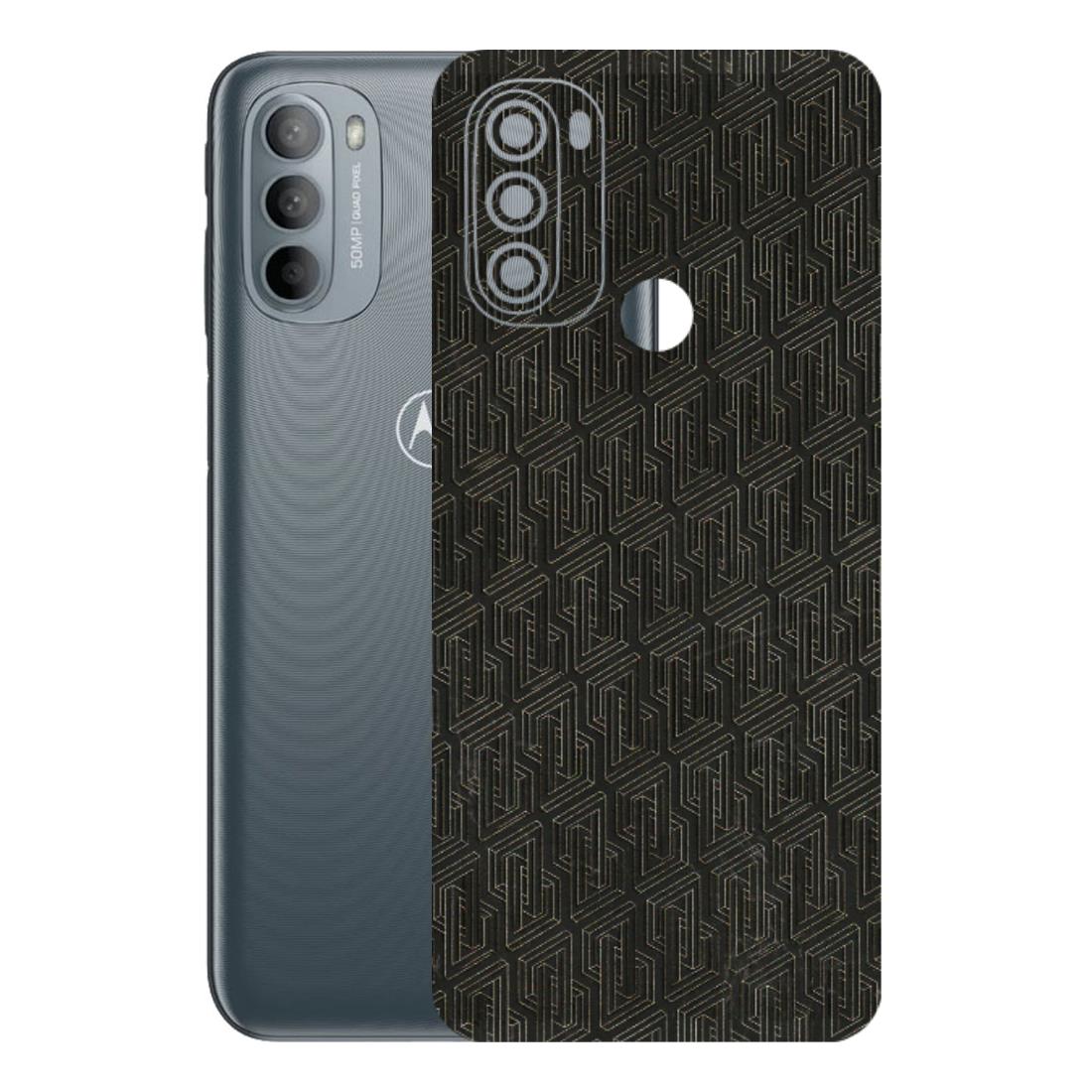 Motorola Phone Skins (All Models) - Black Abstract Pattern - 3D Embossed Finish (L-117) Motorola Moto G31