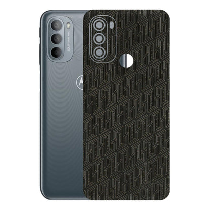 Motorola Phone Skins (All Models) - Black Abstract Pattern - 3D Embossed Finish (L-117) Motorola Moto G31