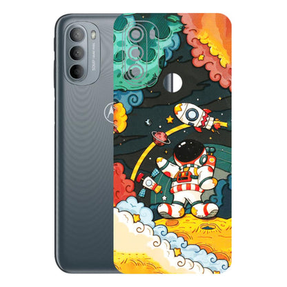 Motorola Phone Skins (All Models) - Astronauts & Spaceship - 3D Embossed Finish (L-145) Motorola Moto G31