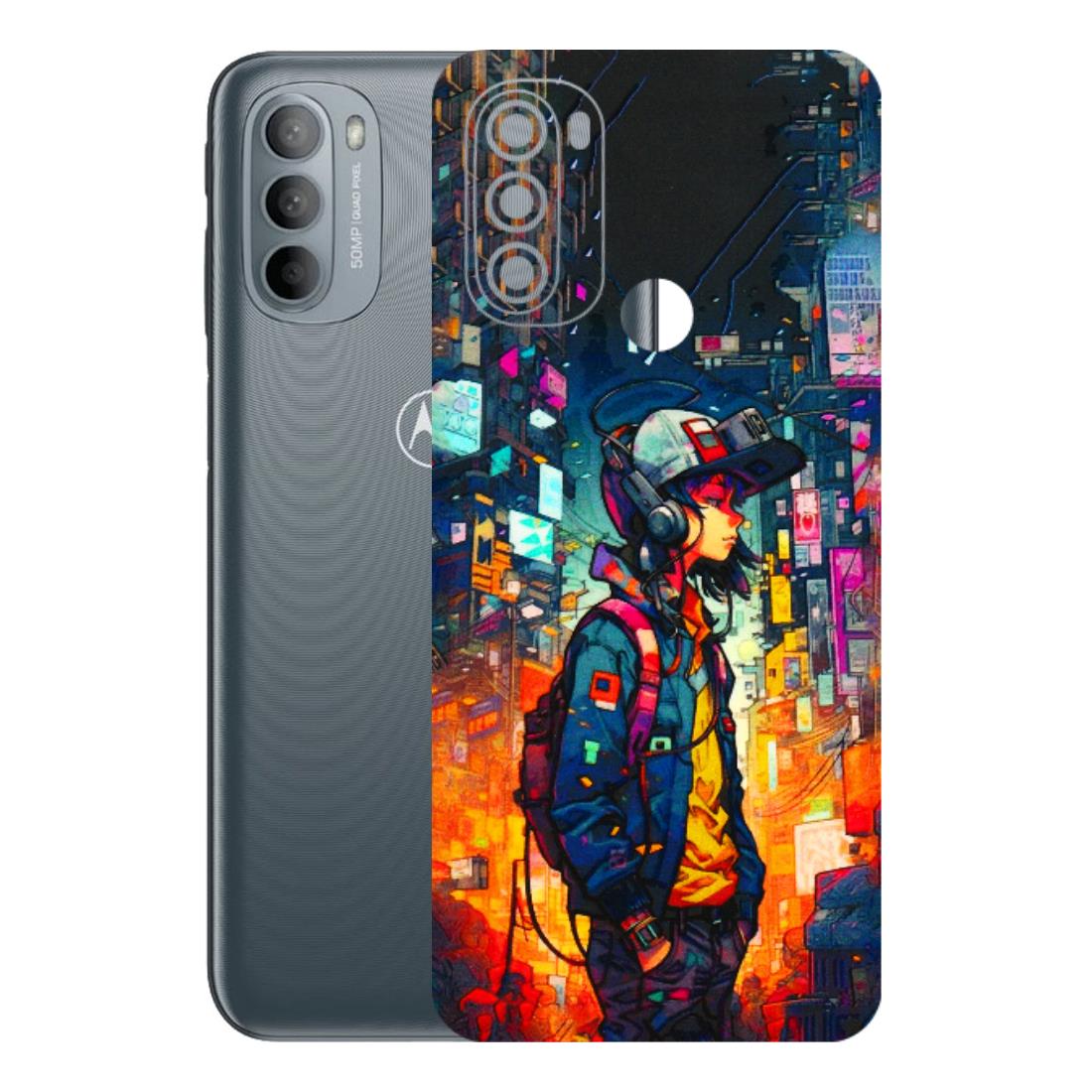 Motorola Phone Skins (All Models) - Street Anime Guy - 3D Embossed Finish (L-158) Motorola Moto G31