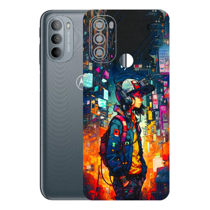 Motorola Phone Skins (All Models) - Street Anime Guy - 3D Embossed Finish (L-158) Motorola Moto G31