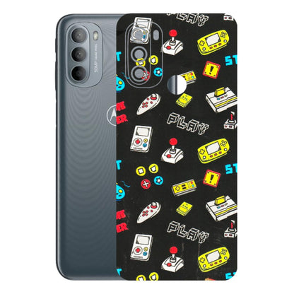 Motorola Phone Skins (All Models) - Gaming Doodles - 3D Embossed Finish (L-224) Motorola Moto G31
