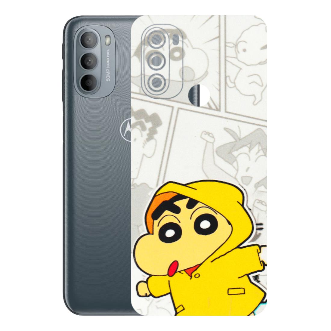 Motorola Phone Skins (All Models) - Yellow Shinchan Comic - 3D Embossed Finish (L-246) Motorola Moto G31