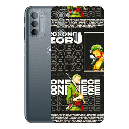 Motorola Phone Skins (All Models) - One Piece Zoro - 3D Embossed Finish (L-250) Motorola Moto G31