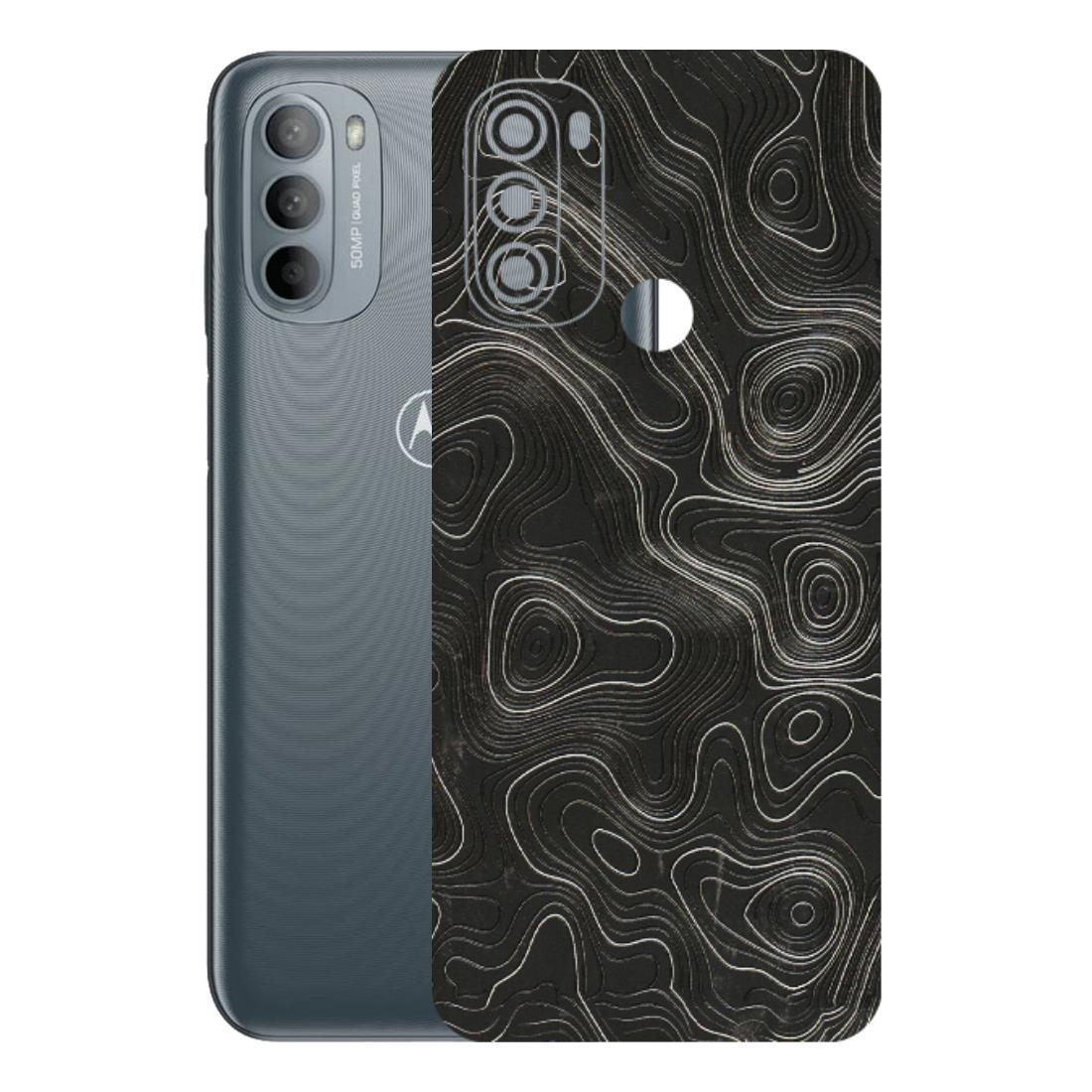 Motorola Phone Skins (All Models) - Abstract White Line Map - 3D Embossed Finish (L-269) Motorola Moto G31