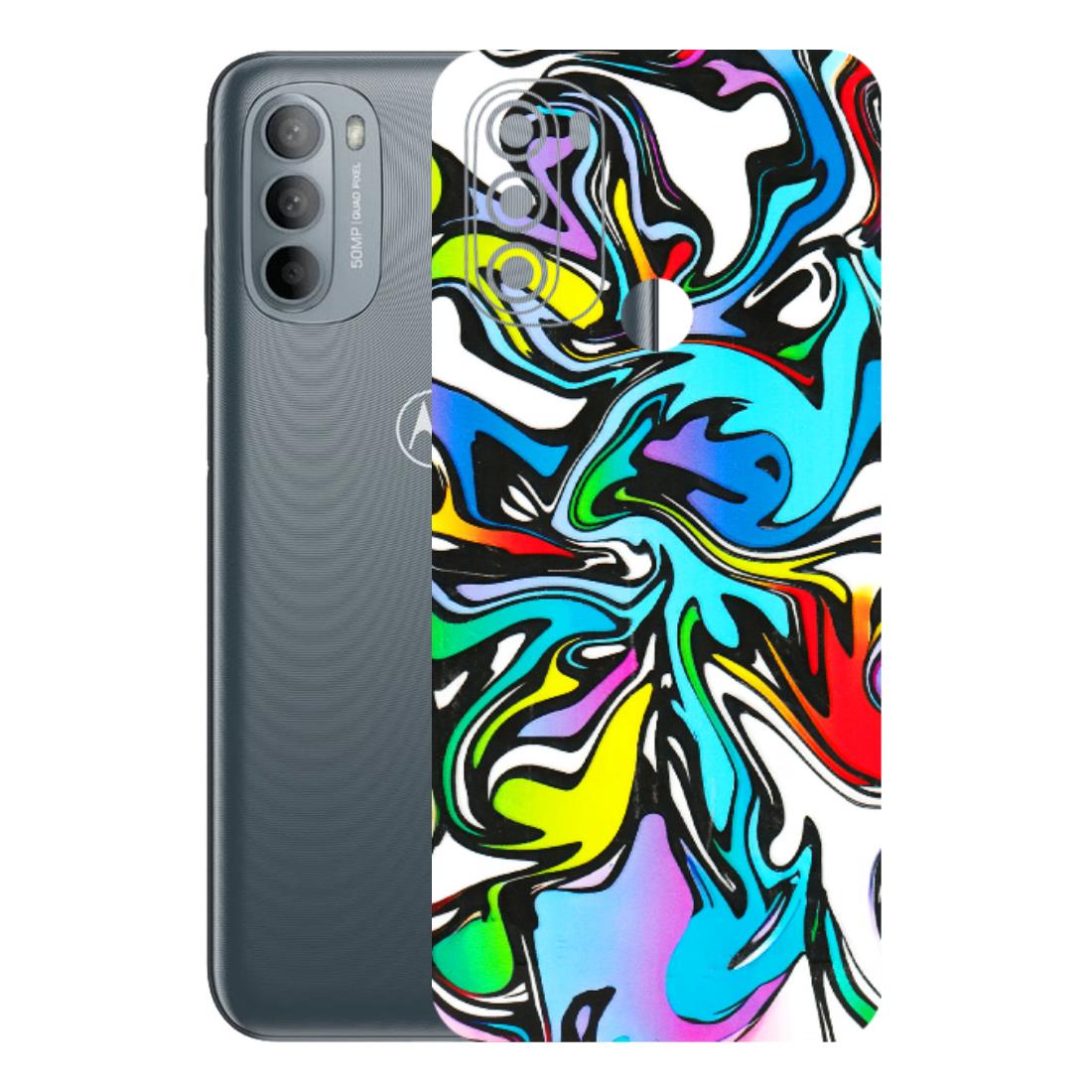 Motorola Phone Skins (All Models) - Abstract Colour Paints - 3D Embossed Finish (L-271) Motorola Moto G31