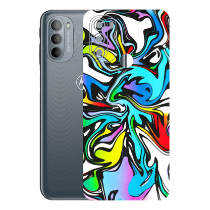 Motorola Phone Skins (All Models) - Abstract Colour Paints - 3D Embossed Finish (L-271) Motorola Moto G31