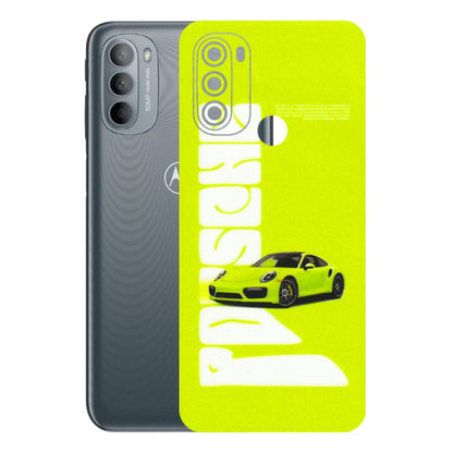 Motorola Phone Skins (All Models) - Lime Green Porche - 3D Embossed Finish (L-30) Motorola Moto G31