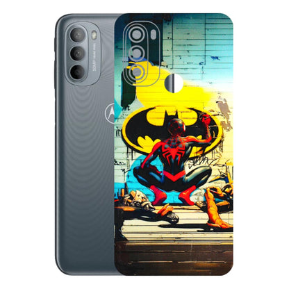 Motorola Phone Skins (All Models) - New Spiderman Bat Logo - 3D Embossed Finish (L-309) Motorola Moto G31