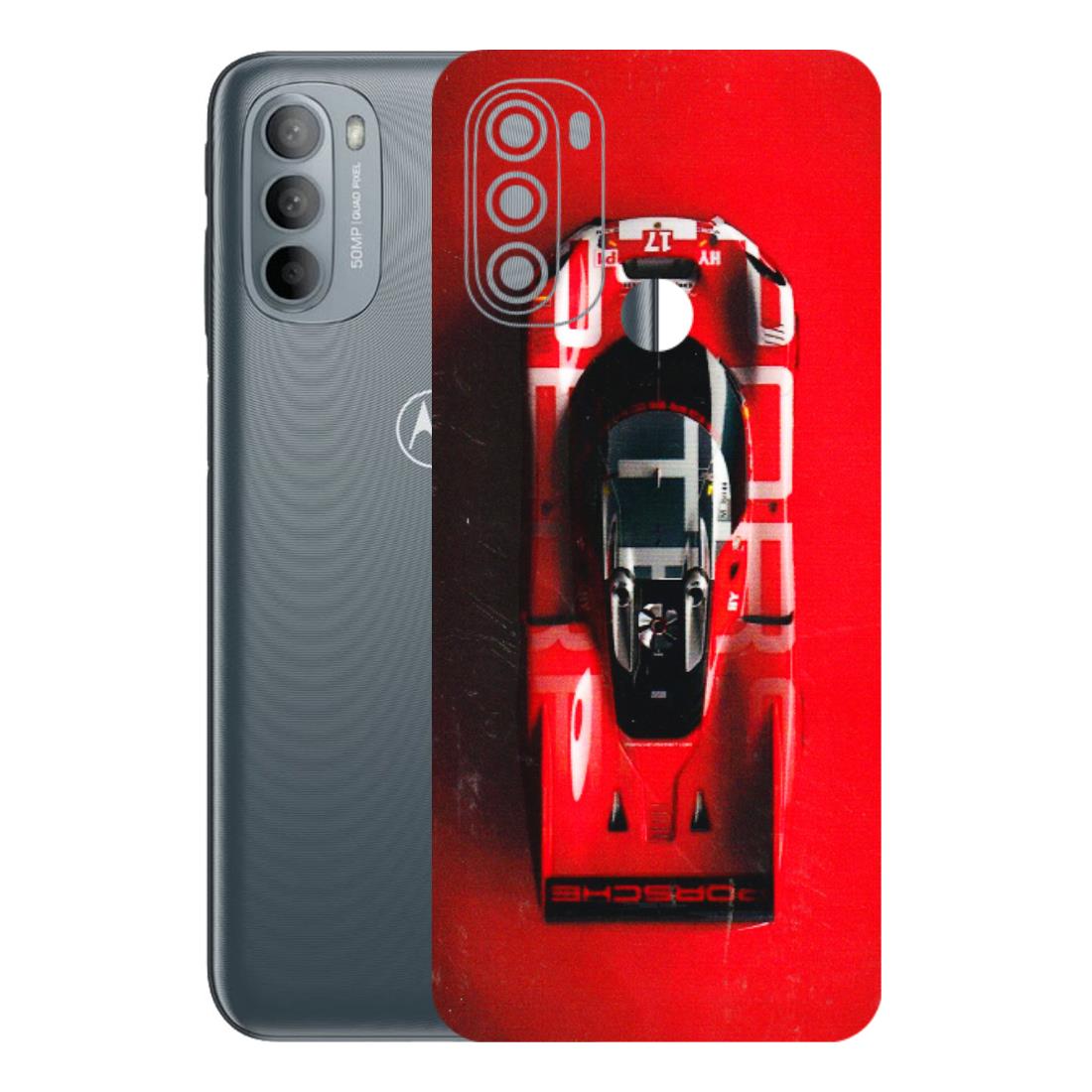 Motorola Phone Skins (All Models) - Red Porsche Car Logo - 3D Embossed Finish (L-315) Motorola Moto G31