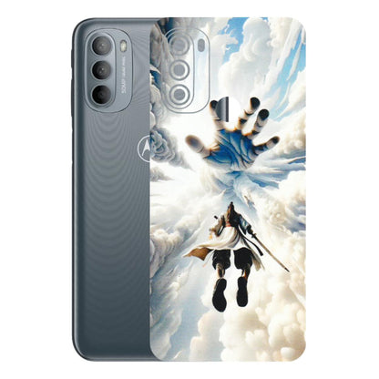 Motorola Phone Skins (All Models) - Big Hand With Monkey King - 3D Embossed Finish (L-323) Motorola Moto G31