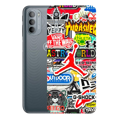 Motorola Phone Skins (All Models) - Multi Brands Sticker Graffiti - 3D Embossed Finish (L-37) Motorola Moto G31