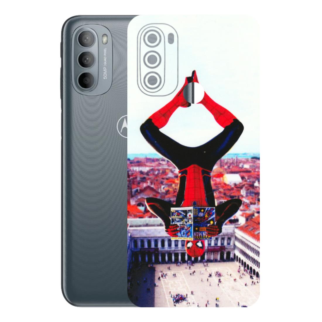 Motorola Phone Skins (All Models) - Spiderman Hanging - 3D Embossed Finish (L-53) Motorola Moto G31