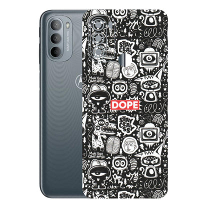 Motorola Phone Skins (All Models) - Dope Stay Classy Black Doodles - Matte Finish (M-126) Motorola Moto G31