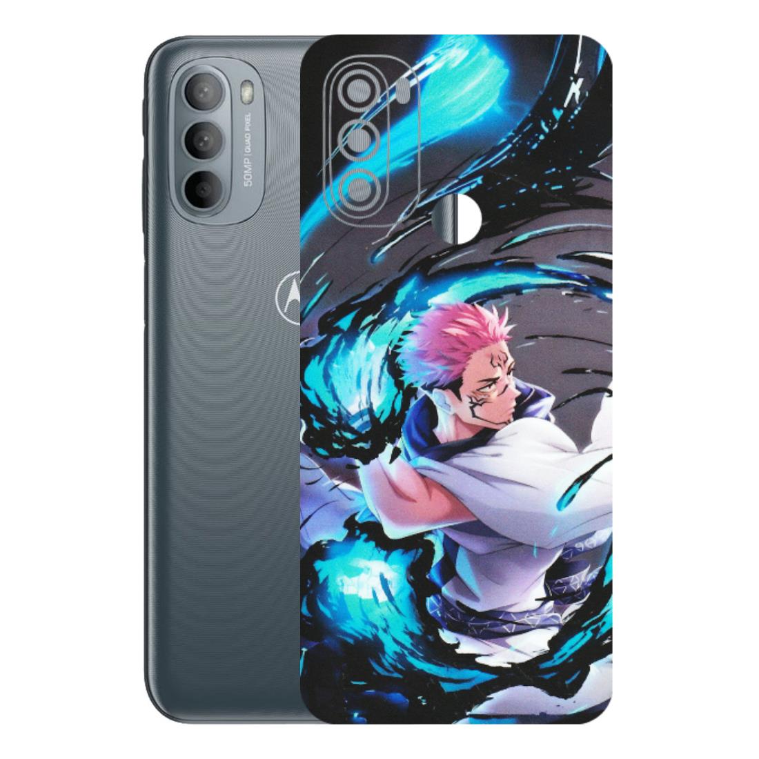 Motorola Phone Skins (All Models) - New Jujutsu Kaisen Grey Blue Anime - Matte Finish (M-127) Motorola Moto G31