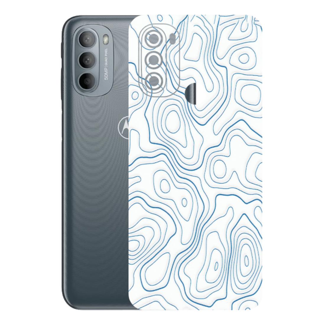 Motorola Phone Skins (All Models) - Blue And White Swirls - Matte Finish (M-139) Motorola Moto G31