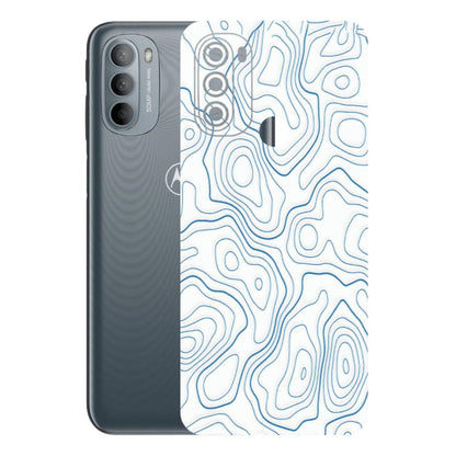 Motorola Phone Skins (All Models) - Blue And White Swirls - Matte Finish (M-139) Motorola Moto G31